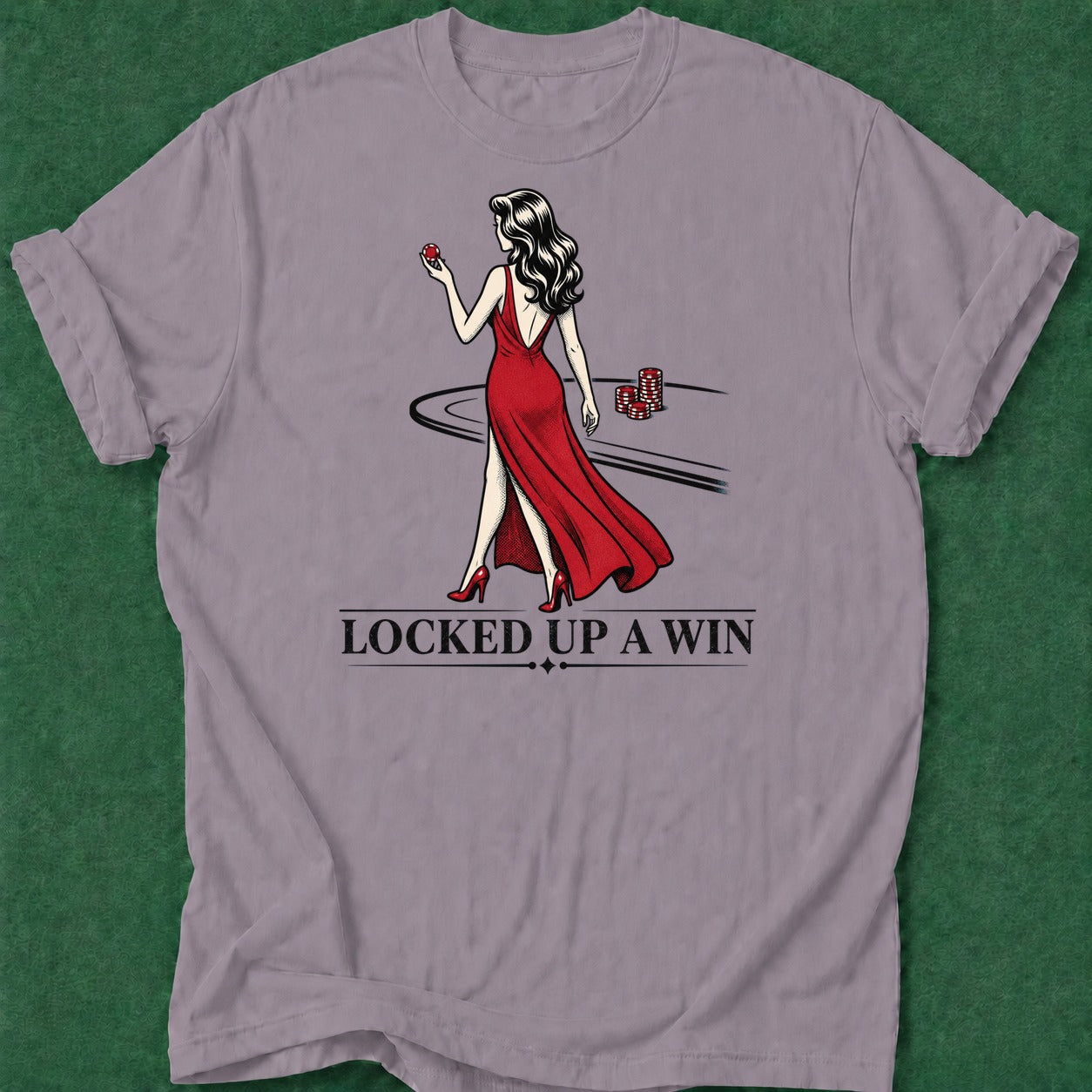 Dead Read Locked Up a Win T-Shirt poker t-shirt design, poker room, gambling gift, bluff read, grinder apparel