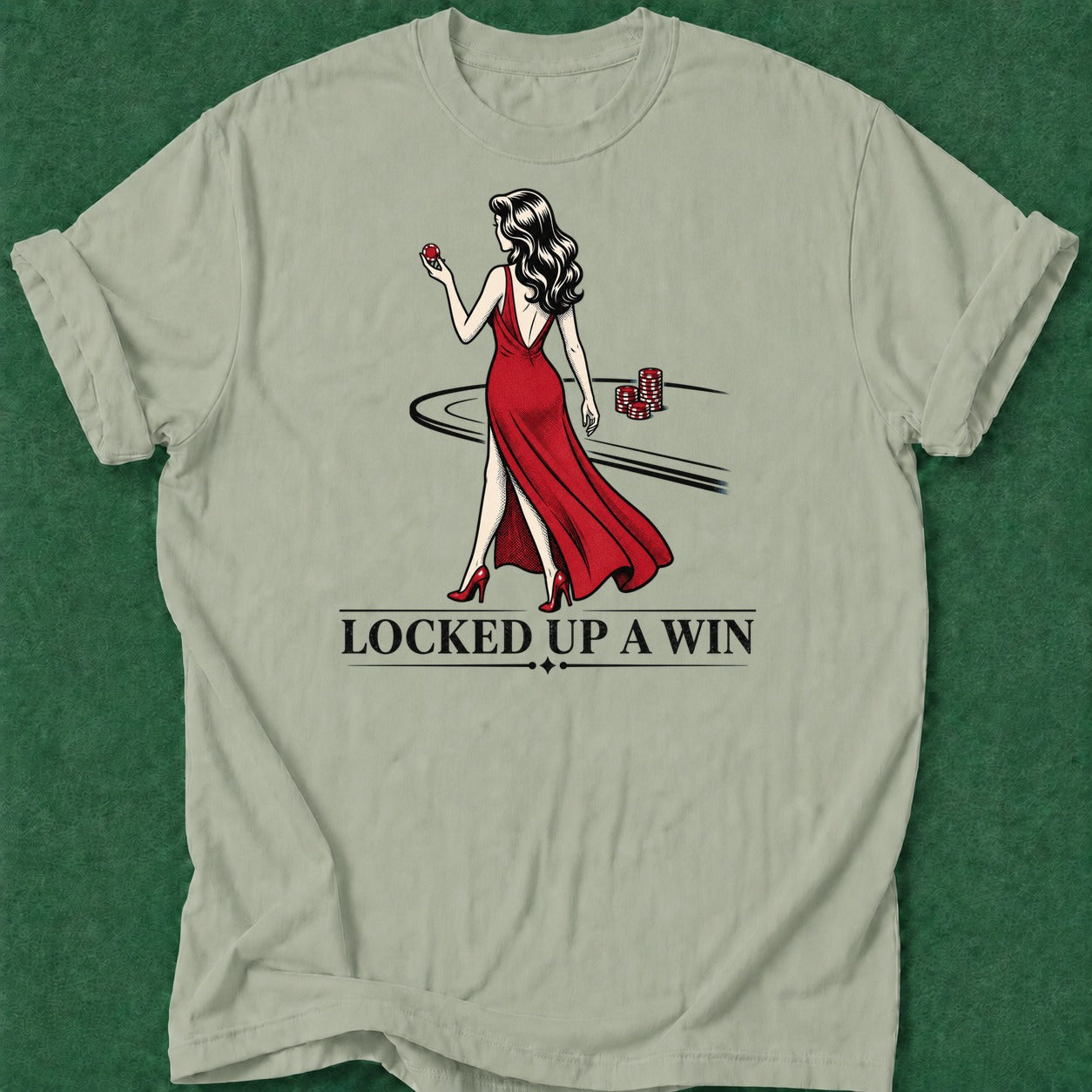 Dead Read Locked Up a Win T-Shirt poker t-shirt design, poker room, gambling gift, bluff read, grinder apparel