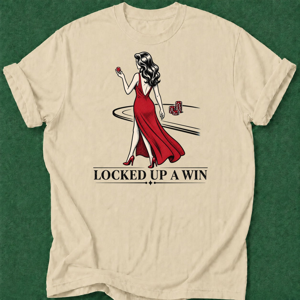 Dead Read Locked Up a Win T-Shirt poker t-shirt design, poker room, gambling gift, bluff read, grinder apparel