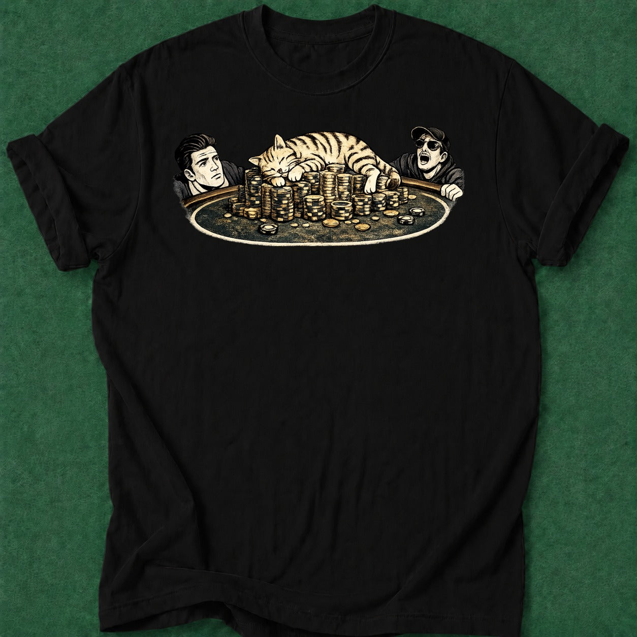 Dead Read Lucky Cat T-Shirt poker t-shirt design, bluff read, poker humor, gambling gift, river card apparel