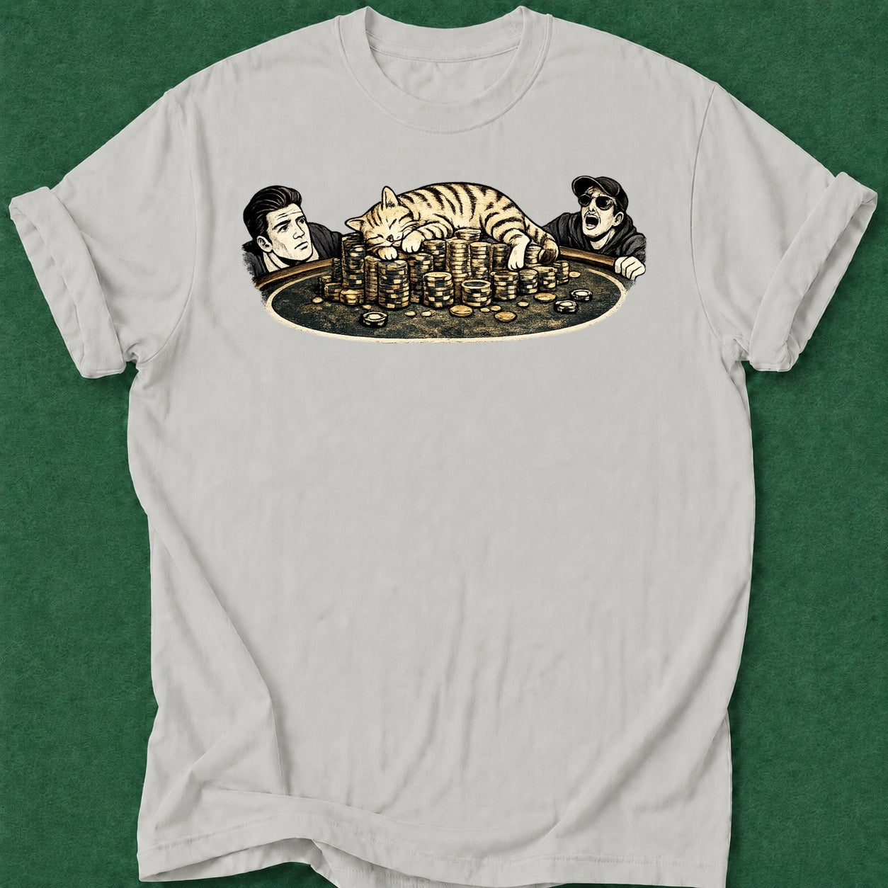 Dead Read Lucky Cat T-Shirt poker t-shirt design, bluff read, poker humor, gambling gift, river card apparel