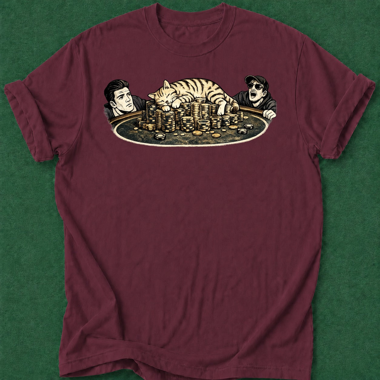 Dead Read Lucky Cat T-Shirt poker t-shirt design, bluff read, poker humor, gambling gift, river card apparel