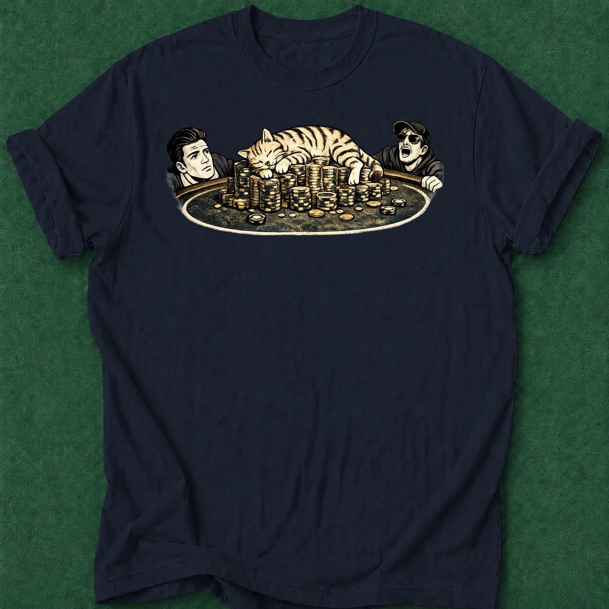 Dead Read Lucky Cat T-Shirt poker t-shirt design, bluff read, poker humor, gambling gift, river card apparel