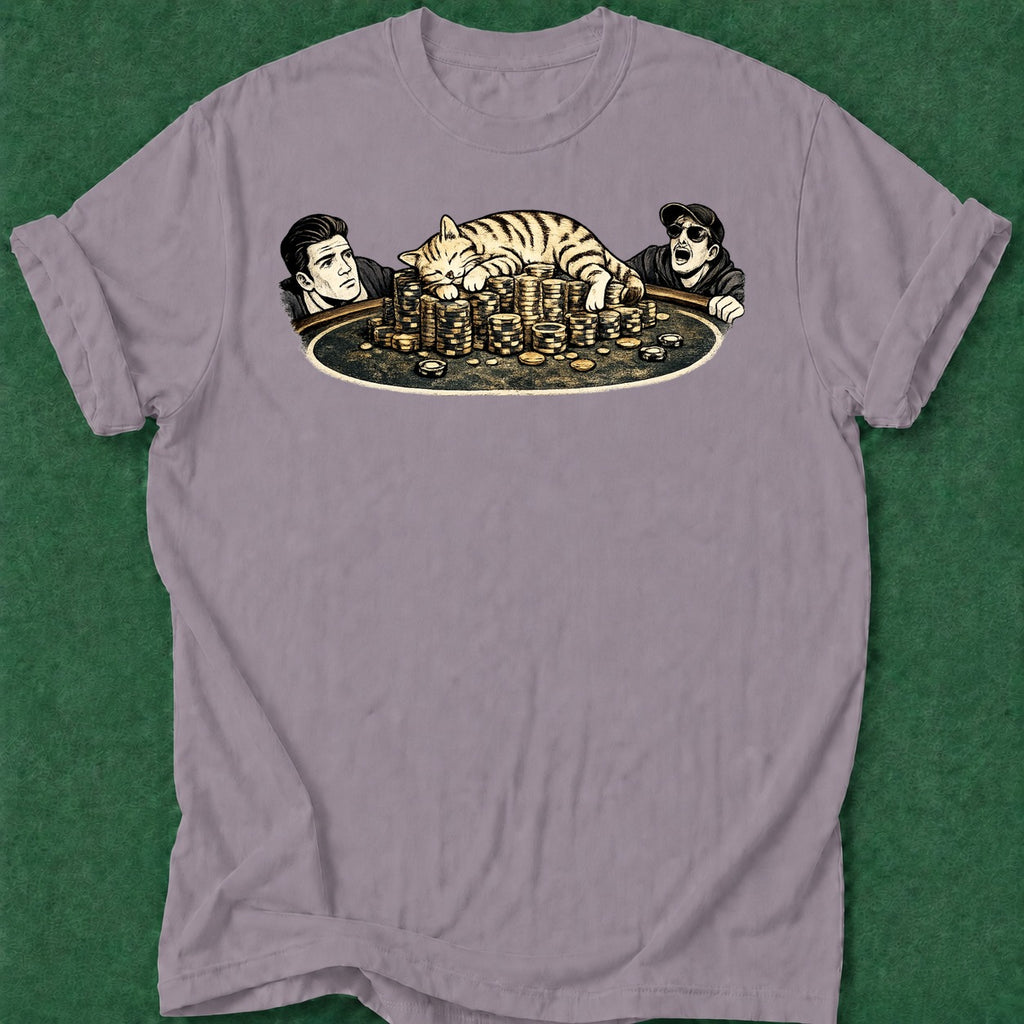 Dead Read Lucky Cat T-Shirt poker t-shirt design, bluff read, poker humor, gambling gift, river card apparel