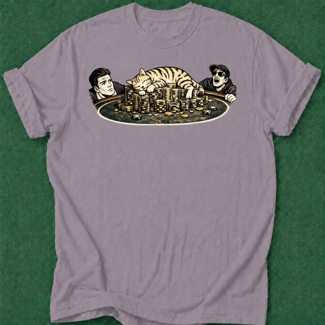 Dead Read Lucky Cat T-Shirt poker t-shirt design, bluff read, poker humor, gambling gift, river card apparel