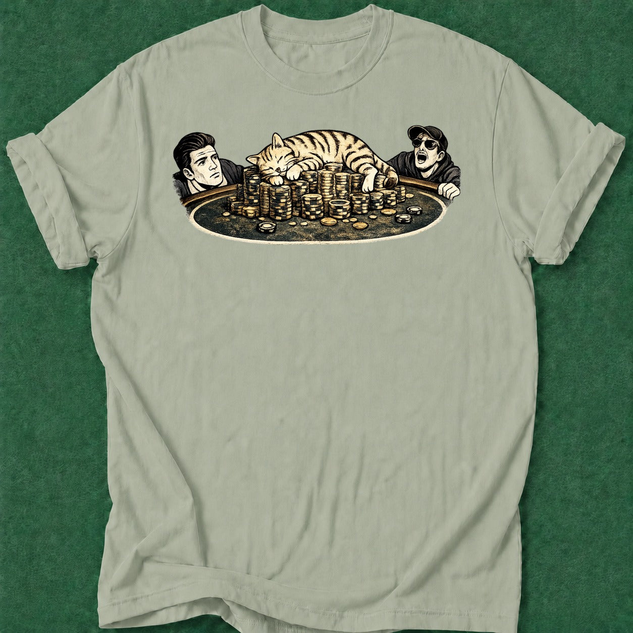 Dead Read Lucky Cat T-Shirt poker t-shirt design, bluff read, poker humor, gambling gift, river card apparel