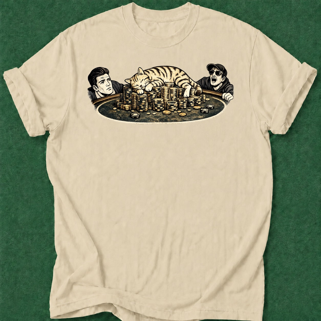 Dead Read Lucky Cat T-Shirt poker t-shirt design, bluff read, poker humor, gambling gift, river card apparel