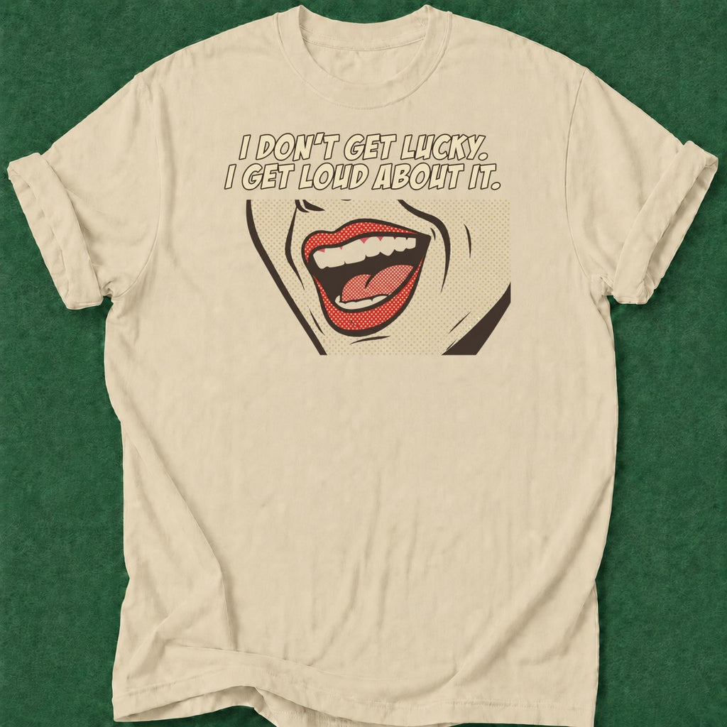 Dead Read Lucky Loud T-Shirt poker t-shirt design, cash game, chip stack, poker humor, poker night apparel