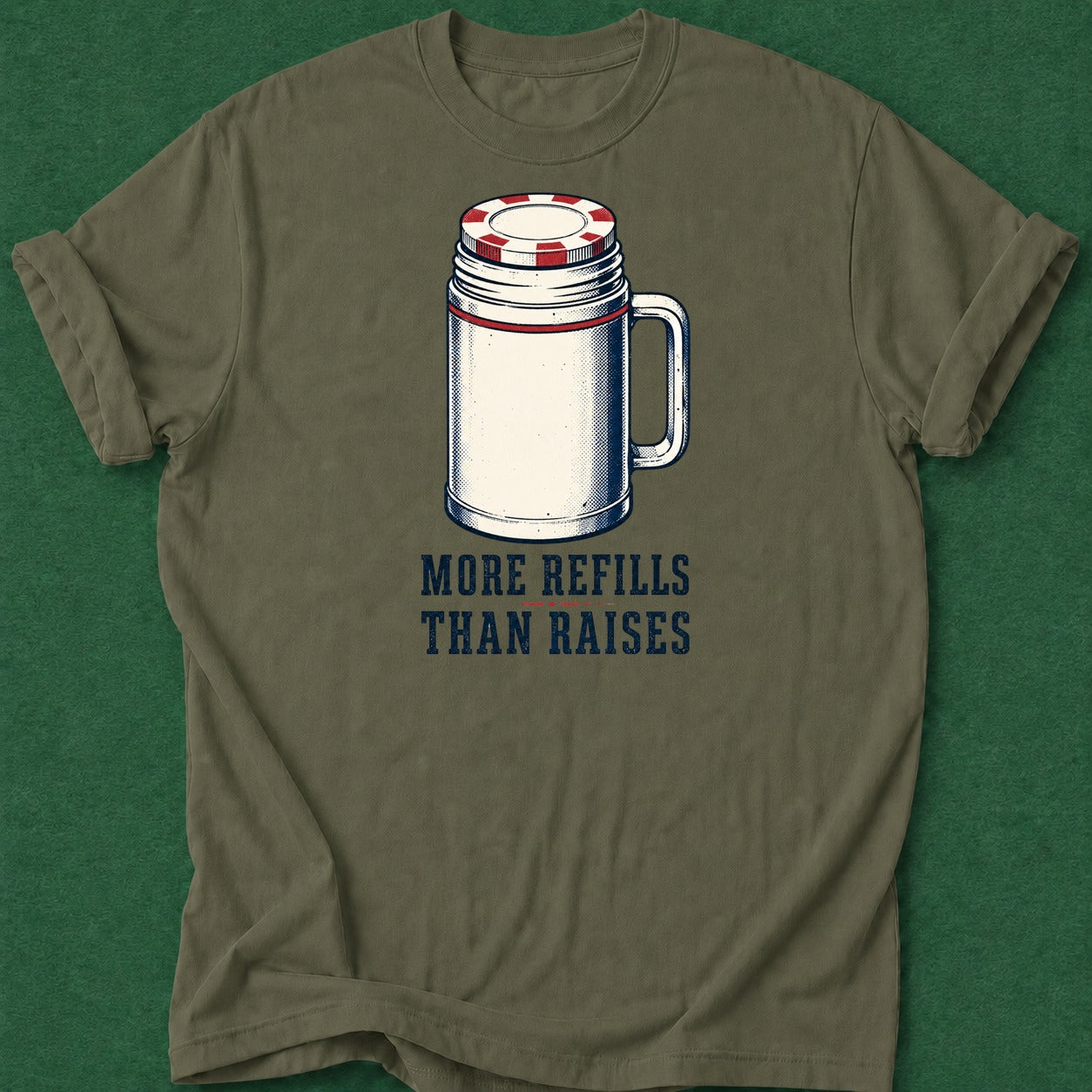 Dead Read More Refills T-Shirt poker t-shirt design, cash game, dry humor tee, range, poker room apparel