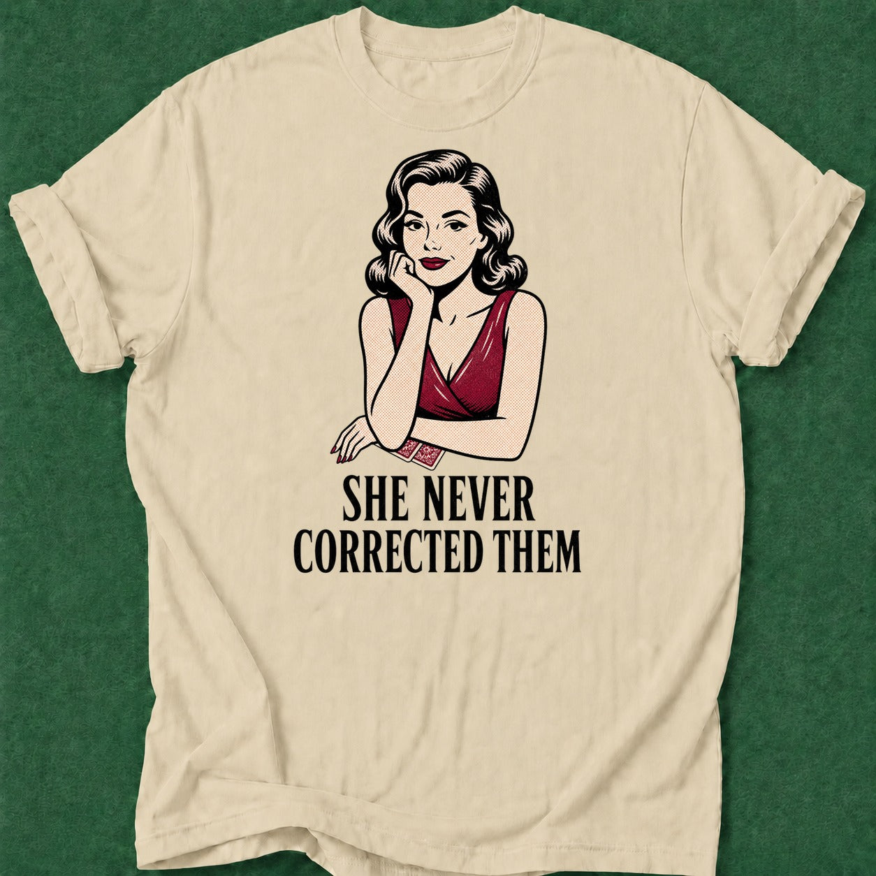 Dead Read Never Corrected Them T-Shirt poker t-shirt design, poker room, high stakes, dry humor tee, gift for gambler apparel