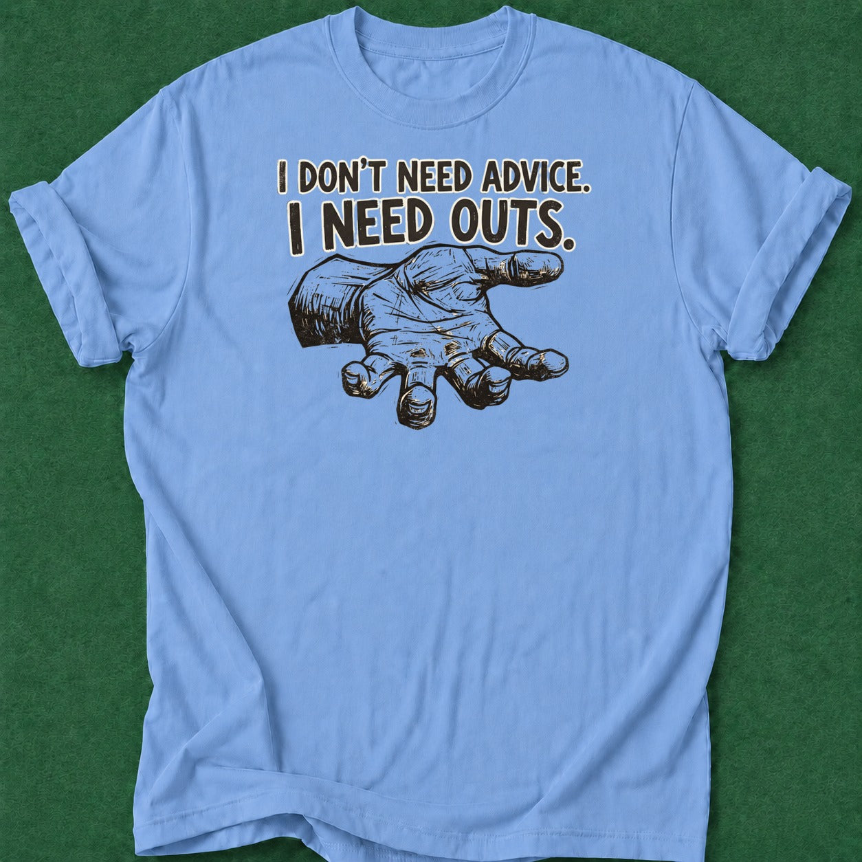 Dead Read No Advice Just Outs T-Shirt poker t-shirt design, grinder, home game, poker gift, poker apparel apparel