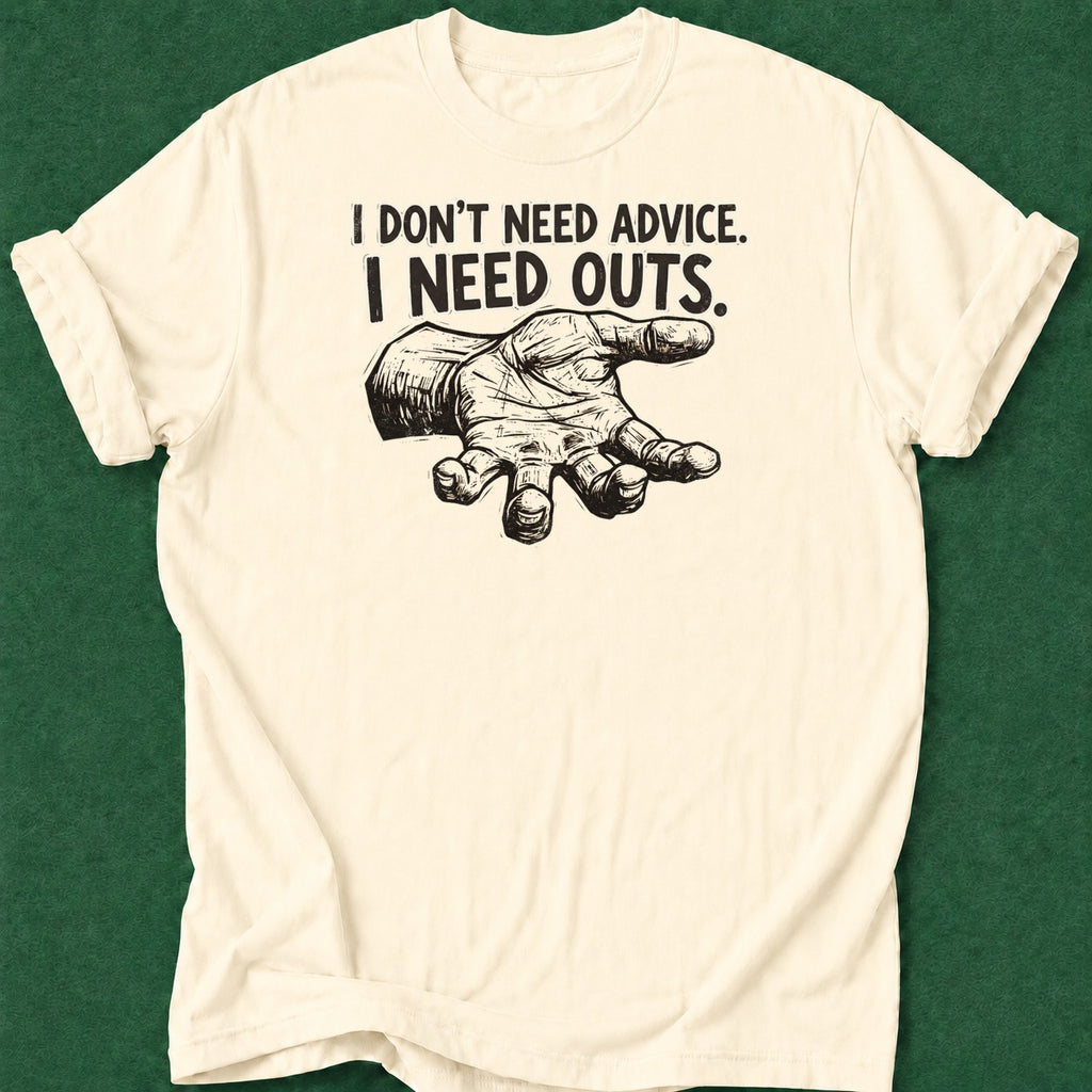 Dead Read No Advice Just Outs T-Shirt poker t-shirt design, grinder, home game, poker gift, poker apparel apparel