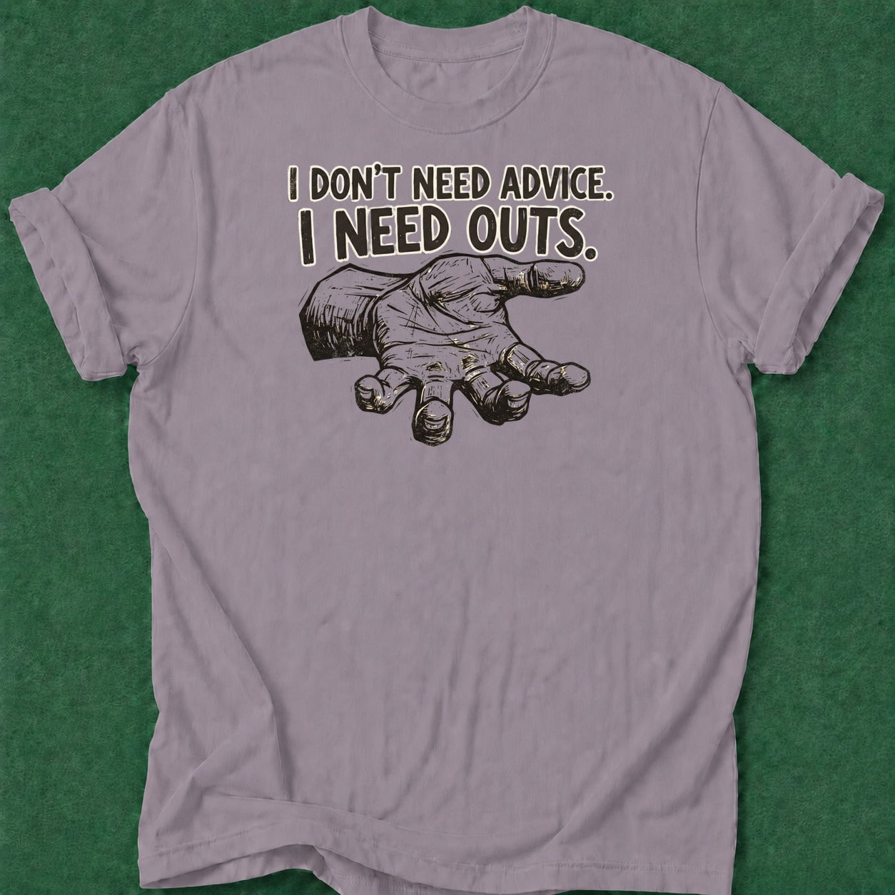 Dead Read No Advice Just Outs T-Shirt poker t-shirt design, grinder, home game, poker gift, poker apparel apparel
