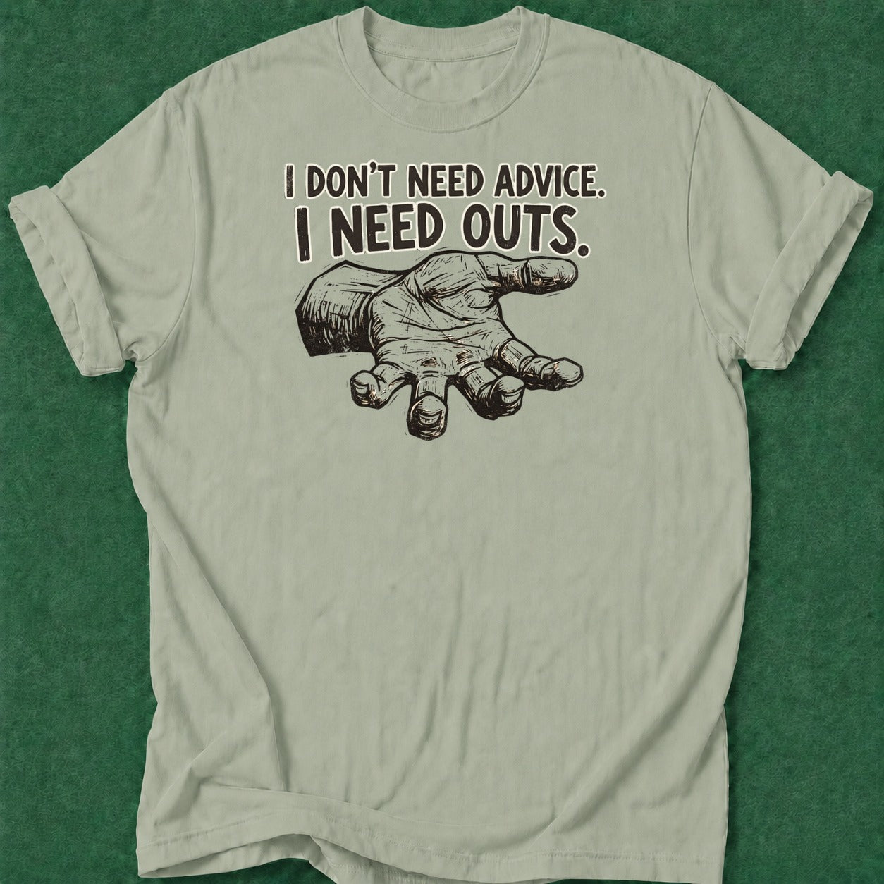 Dead Read No Advice Just Outs T-Shirt poker t-shirt design, grinder, home game, poker gift, poker apparel apparel