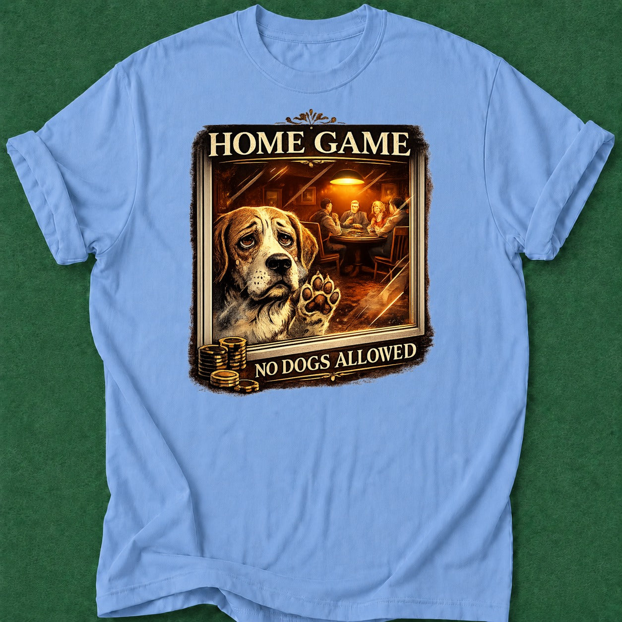 Dead Read No Dogs Allowed T-Shirt poker t-shirt design, gambling gift, cash game, female poker player, table talk apparel