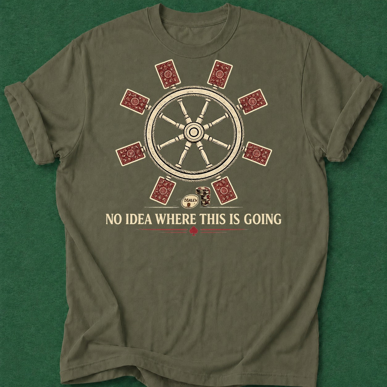 Dead Read No Idea T-Shirt poker t-shirt design, grinder, range, card player gift, table talk apparel