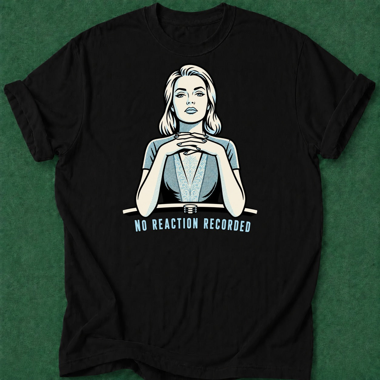 Dead Read No Reaction T-Shirt poker t-shirt design, gift for gambler, card player gift, female poker player, cash game apparel