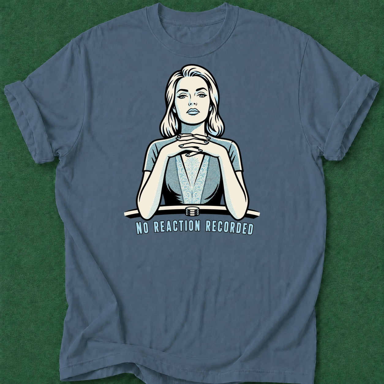 Dead Read No Reaction T-Shirt poker t-shirt design, gift for gambler, card player gift, female poker player, cash game apparel