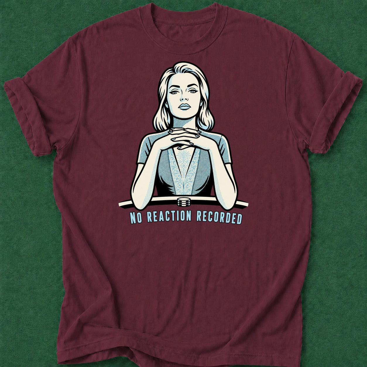 Dead Read No Reaction T-Shirt poker t-shirt design, gift for gambler, card player gift, female poker player, cash game apparel