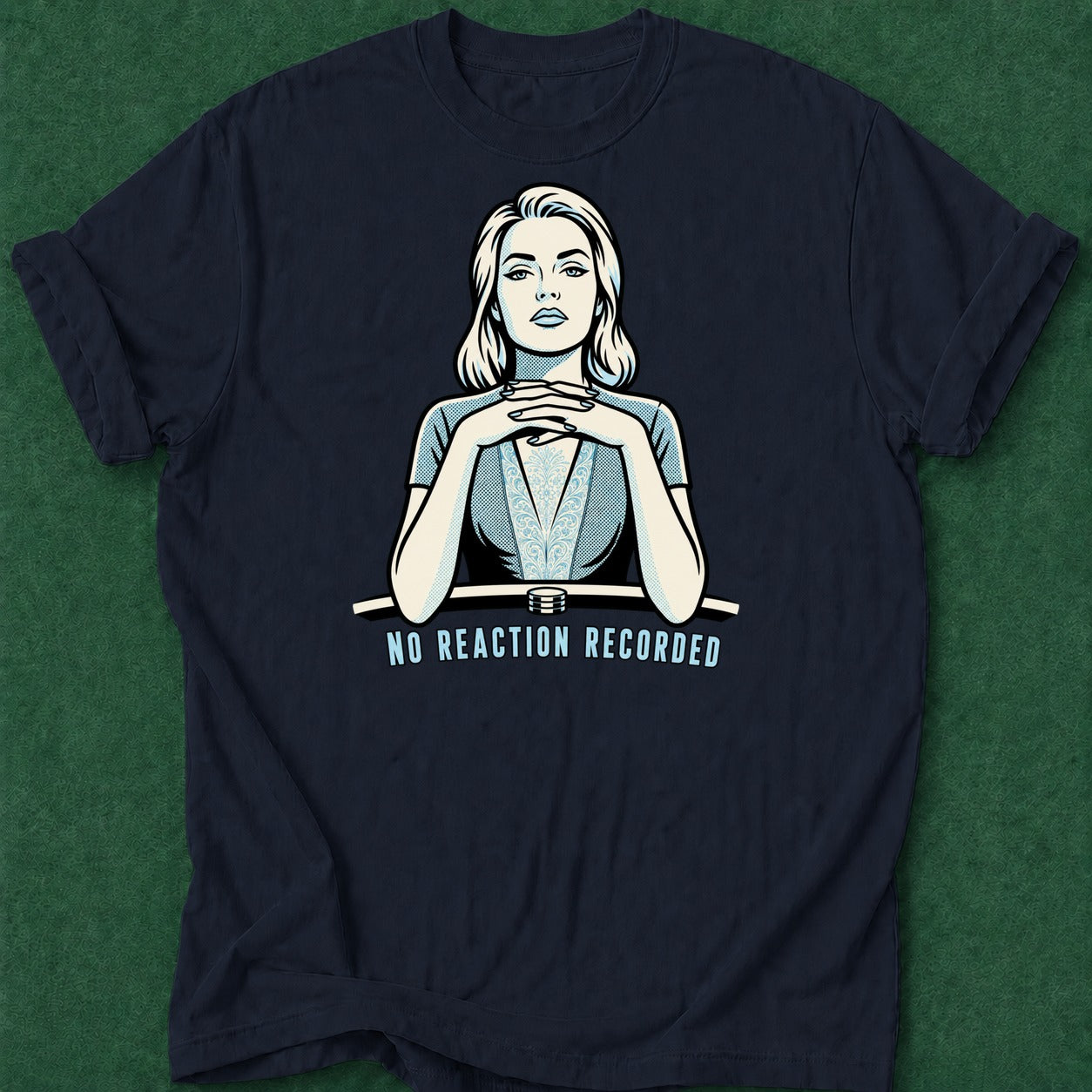 Dead Read No Reaction T-Shirt poker t-shirt design, gift for gambler, card player gift, female poker player, cash game apparel