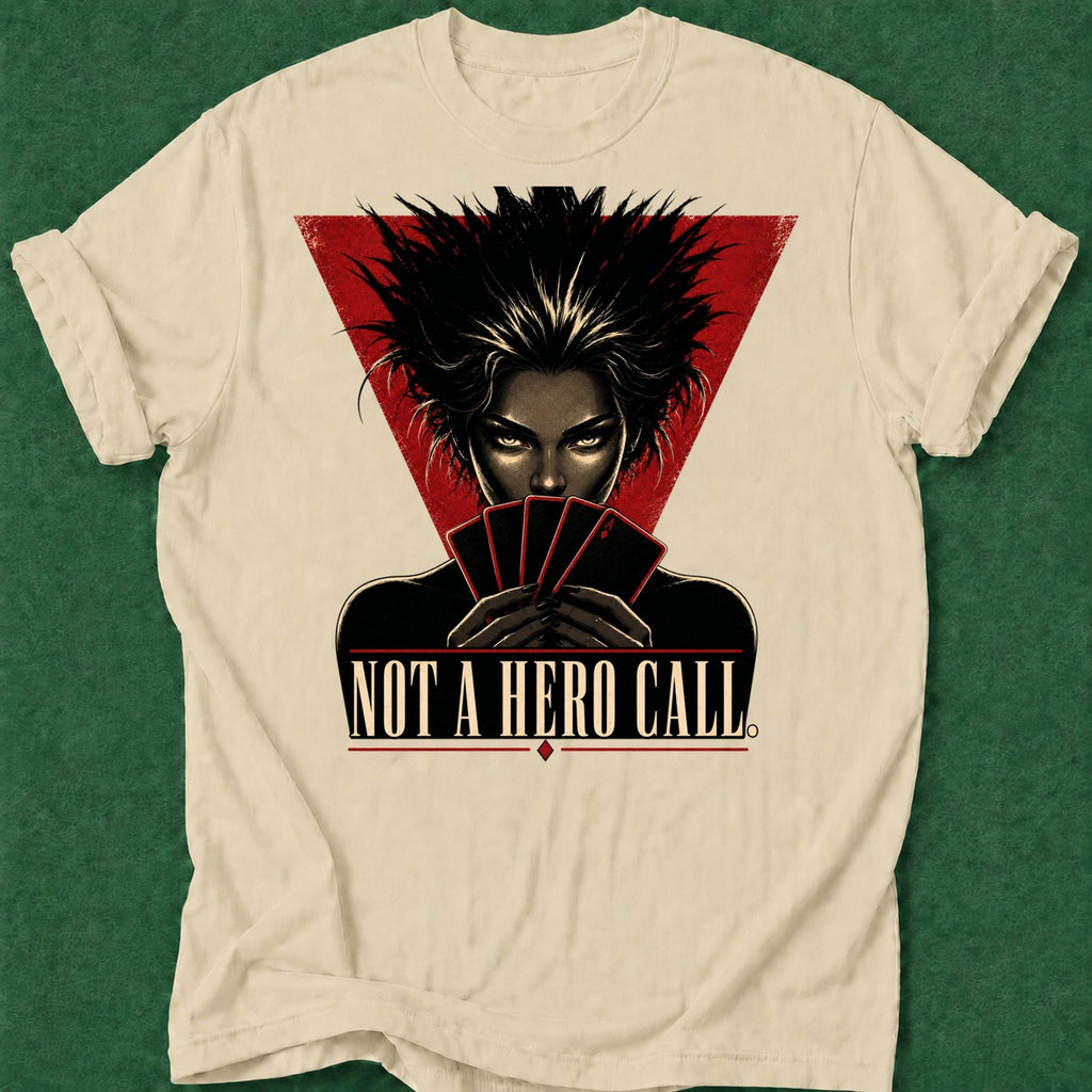 Dead Read Not a Hero Call T-Shirt poker t-shirt design, gambling gift, poker night, poker apparel, GTO apparel