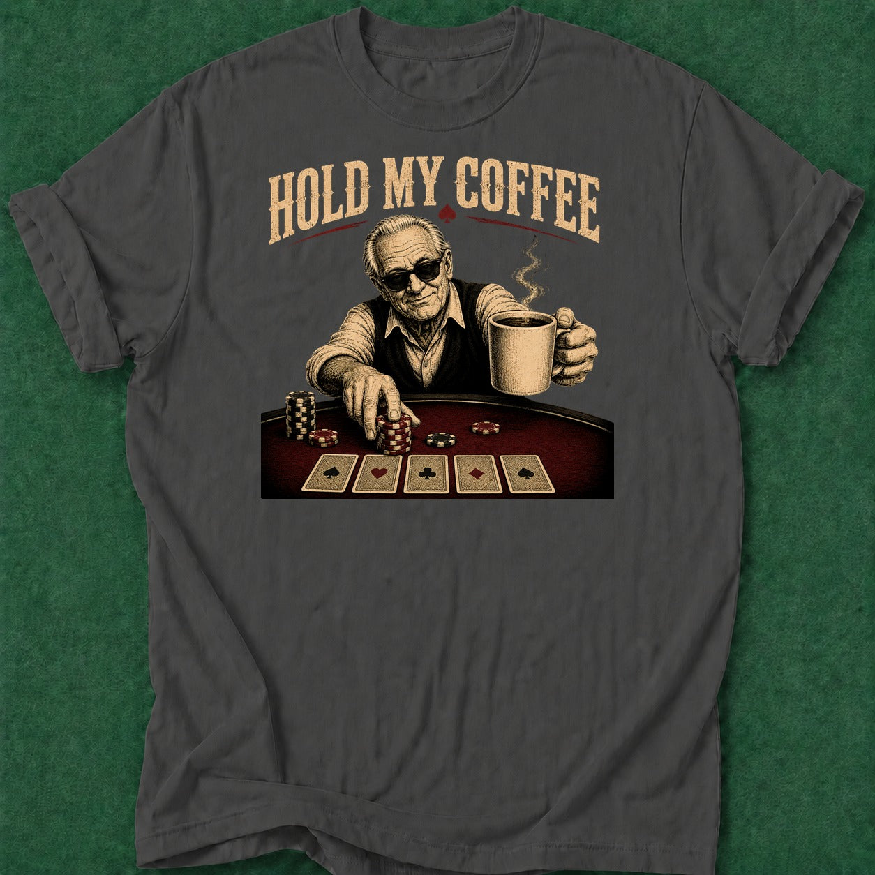 Dead Read OMC Drinking and Calling poker t-shirt design, home game, poker room, fortune, gambling gift apparel
