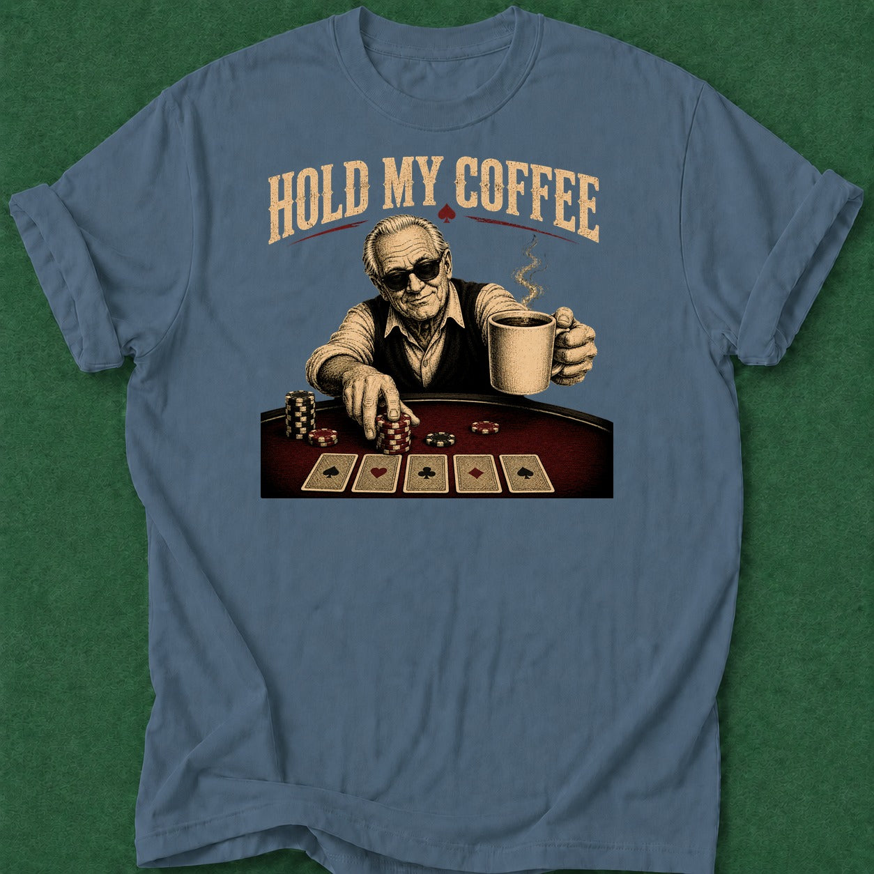 Dead Read OMC Drinking and Calling poker t-shirt design, home game, poker room, fortune, gambling gift apparel