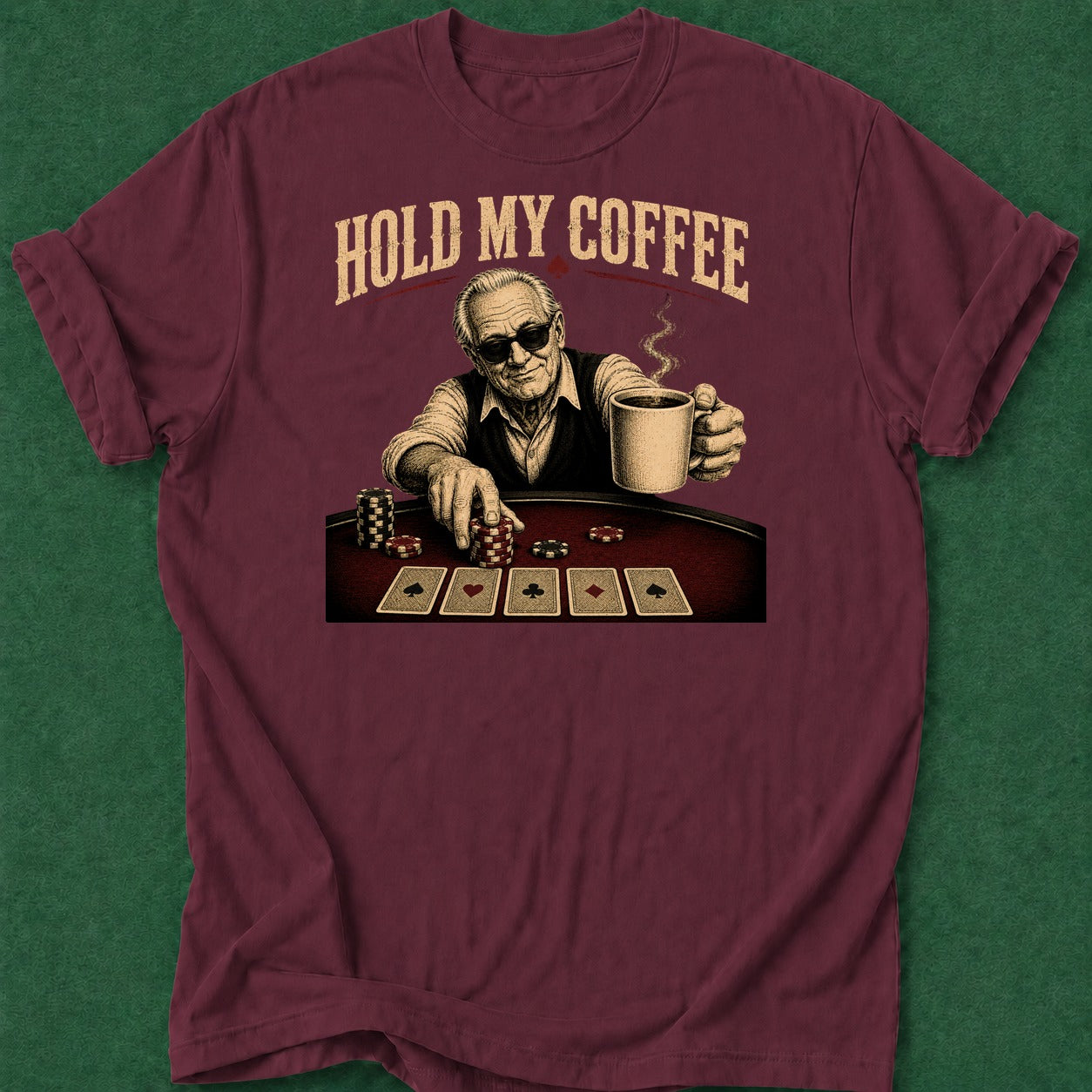 Dead Read OMC Drinking and Calling poker t-shirt design, home game, poker room, fortune, gambling gift apparel