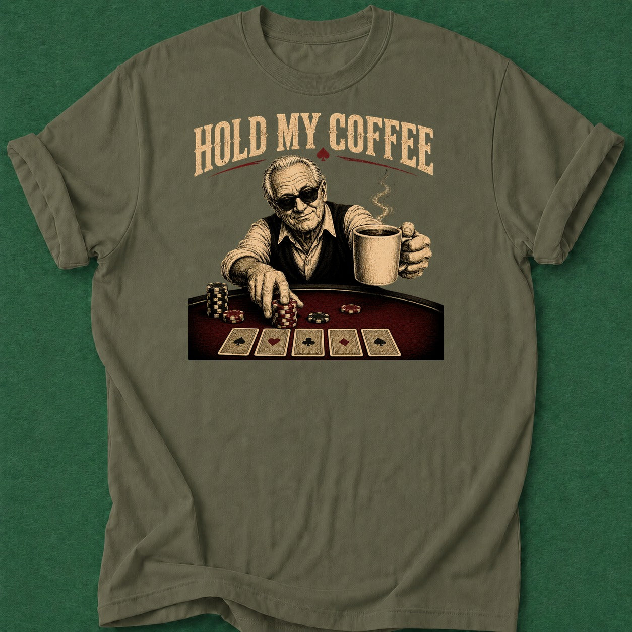 Dead Read OMC Drinking and Calling poker t-shirt design, home game, poker room, fortune, gambling gift apparel
