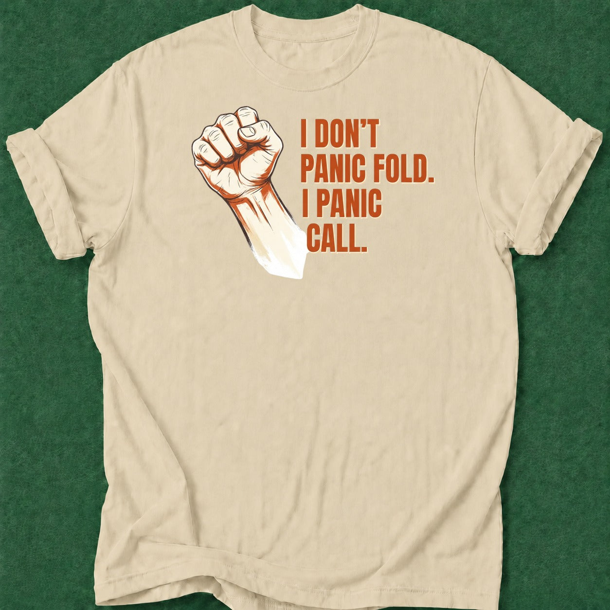 Dead Read Panic Call T-Shirt poker t-shirt design, home game, poker room, high stakes, GTO apparel