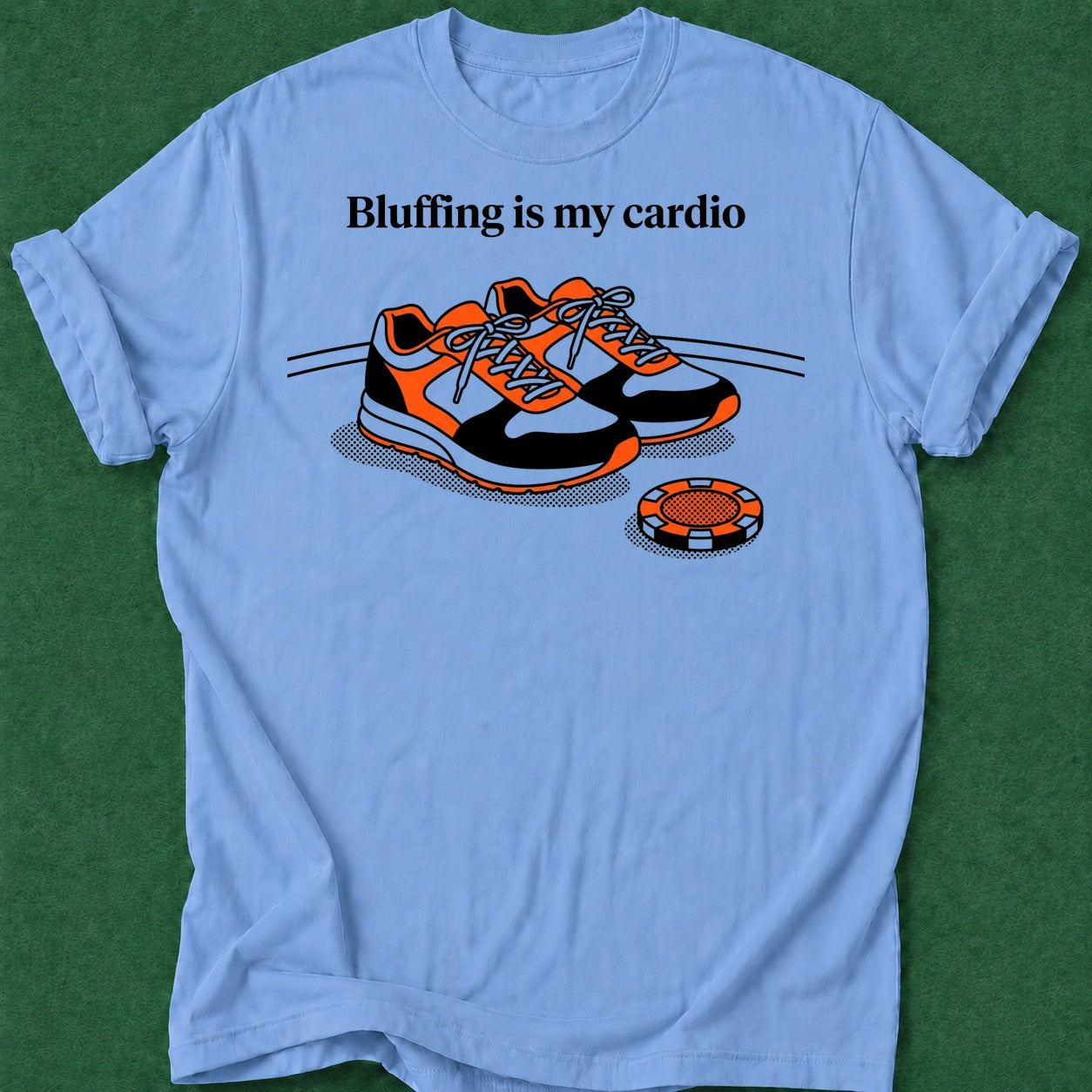 Dead Read Poker Cardio T-Shirt poker t-shirt design, cash game, poker room, hold em, dry humor tee apparel