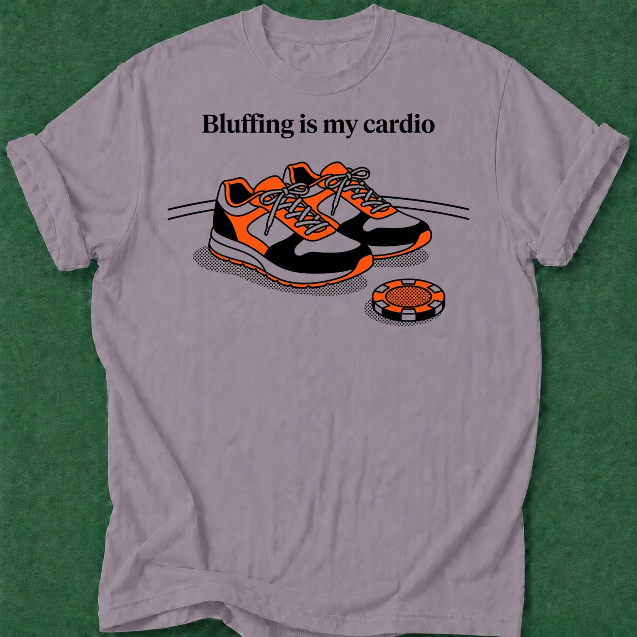 Dead Read Poker Cardio T-Shirt poker t-shirt design, cash game, poker room, hold em, dry humor tee apparel
