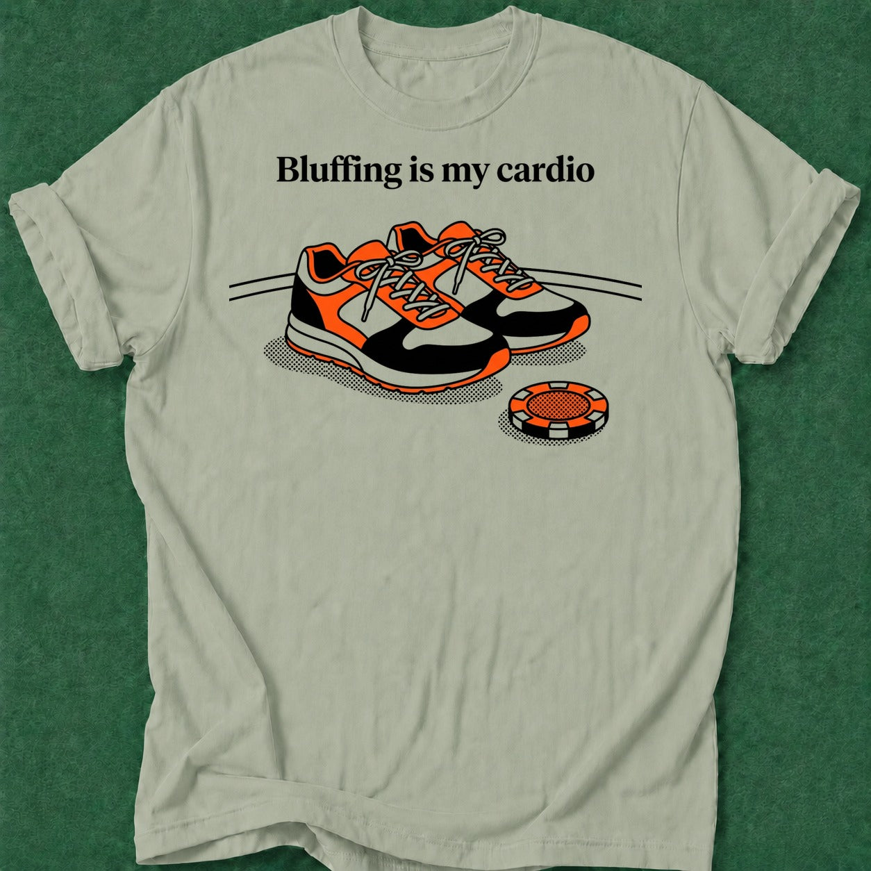 Dead Read Poker Cardio T-Shirt poker t-shirt design, cash game, poker room, hold em, dry humor tee apparel