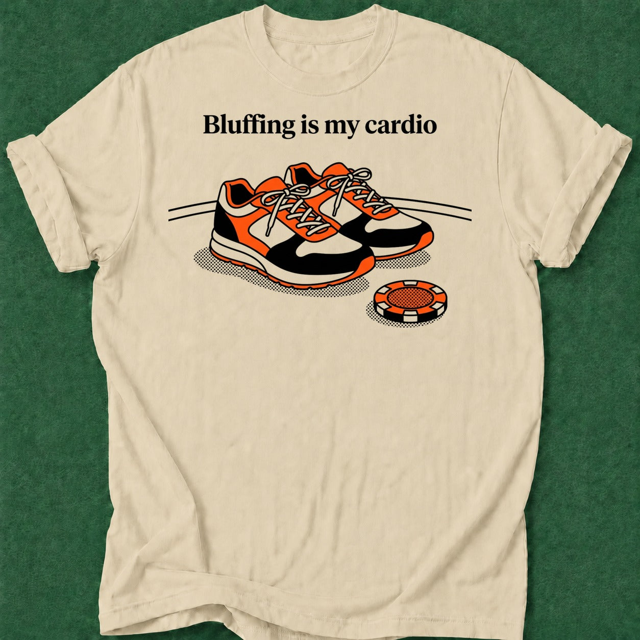 Dead Read Poker Cardio T-Shirt poker t-shirt design, cash game, poker room, hold em, dry humor tee apparel
