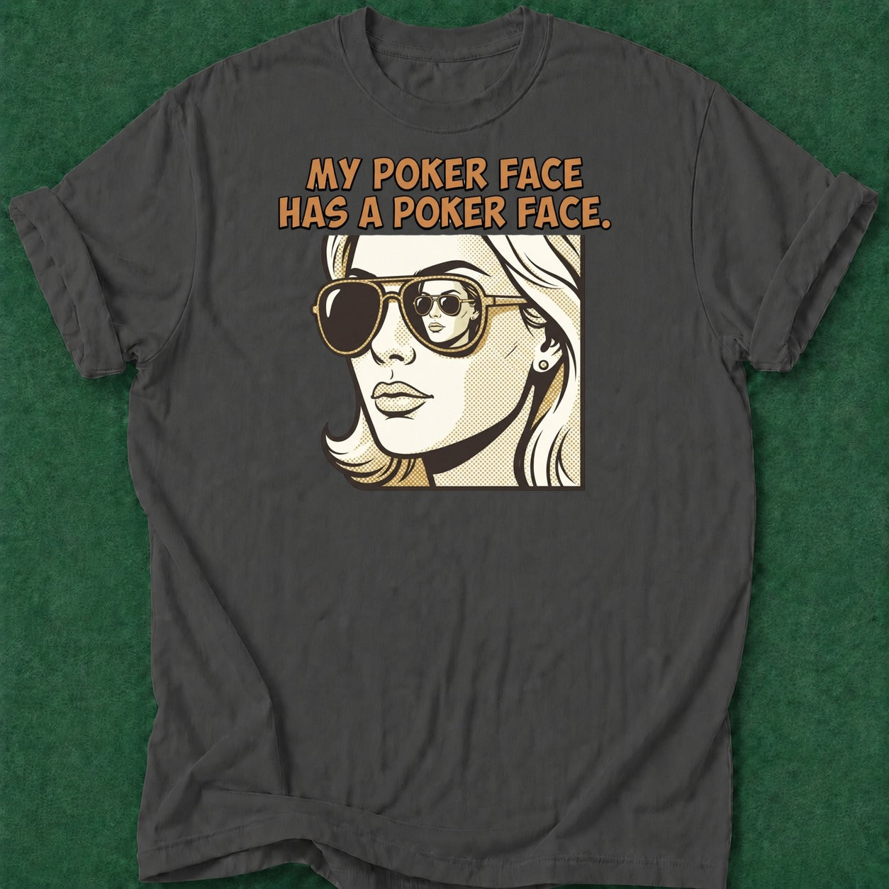 Dead Read Poker Face Has Face T-Shirt poker t-shirt design, poker night, card player gift, woman poker, female poker player apparel