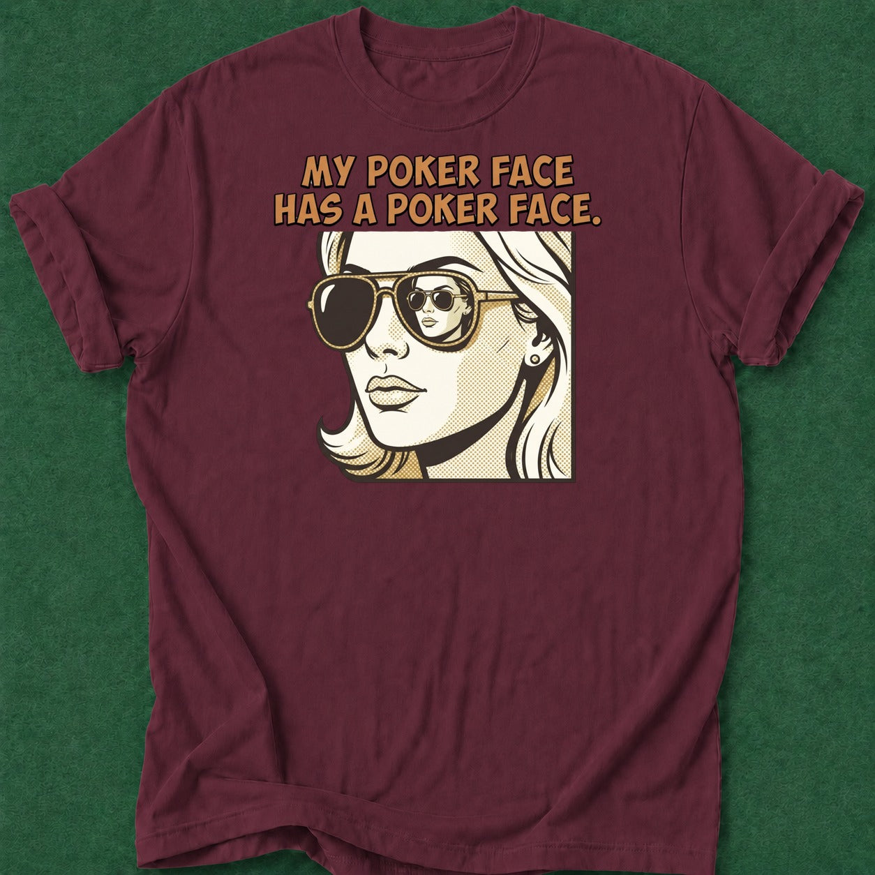 Dead Read Poker Face Has Face T-Shirt poker t-shirt design, poker night, card player gift, woman poker, female poker player apparel