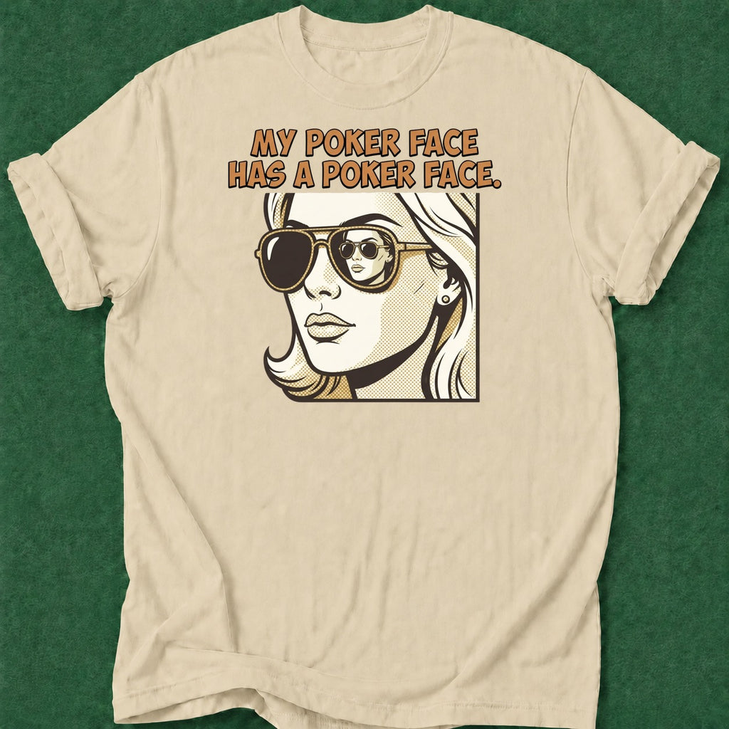 Dead Read Poker Face Has Face T-Shirt poker t-shirt design, poker night, card player gift, woman poker, female poker player apparel