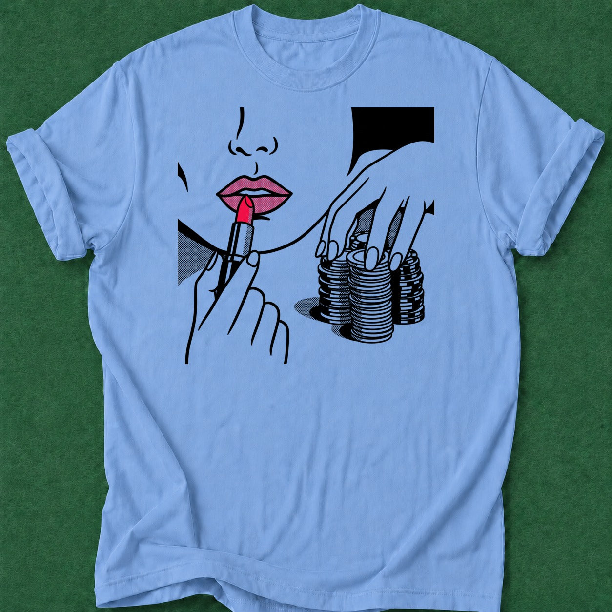 Dead Read Poker Queen poker t-shirt design, hold em, poker intuition, tournament poker, river card apparel