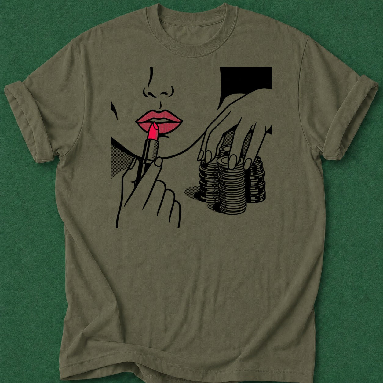 Dead Read Poker Queen poker t-shirt design, hold em, poker intuition, tournament poker, river card apparel