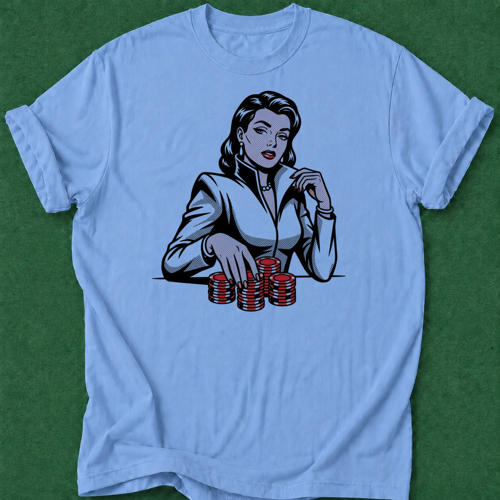 Dead Read Poker Woman poker t-shirt design, grinder, poker room, bluff read, gift for gambler apparel