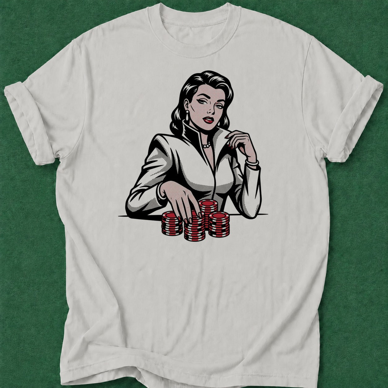 Dead Read Poker Woman poker t-shirt design, grinder, poker room, bluff read, gift for gambler apparel