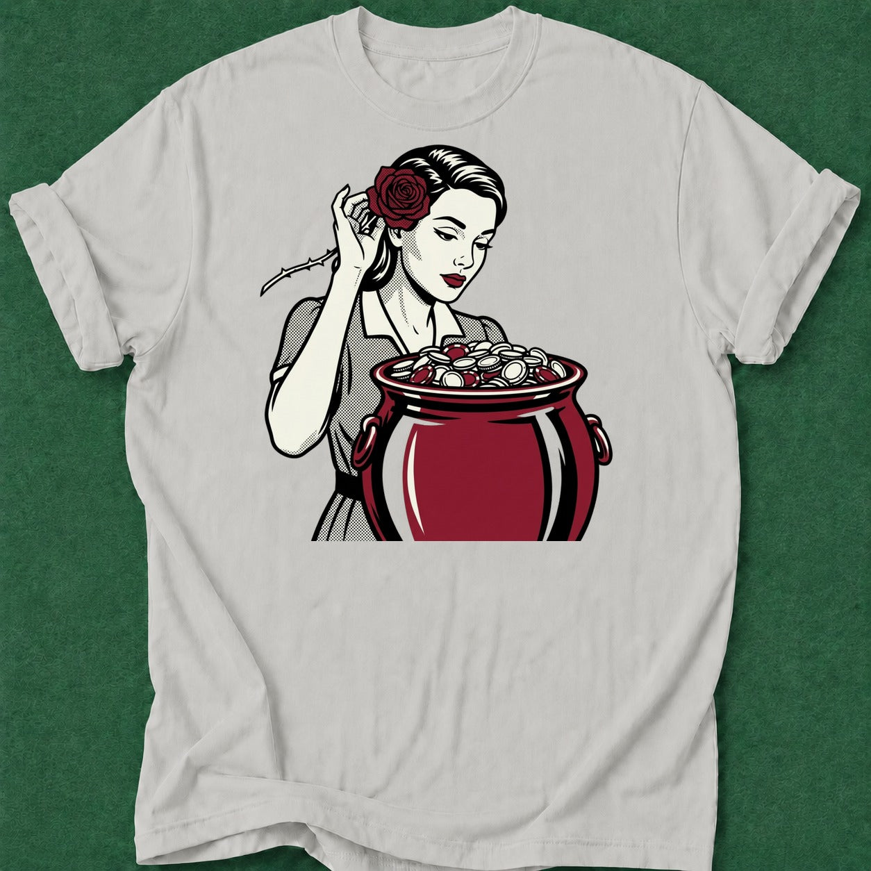 Dead Read Pot of Chips T-Shirt poker t-shirt design, female poker player, poker gift, card player gift, casino night apparel