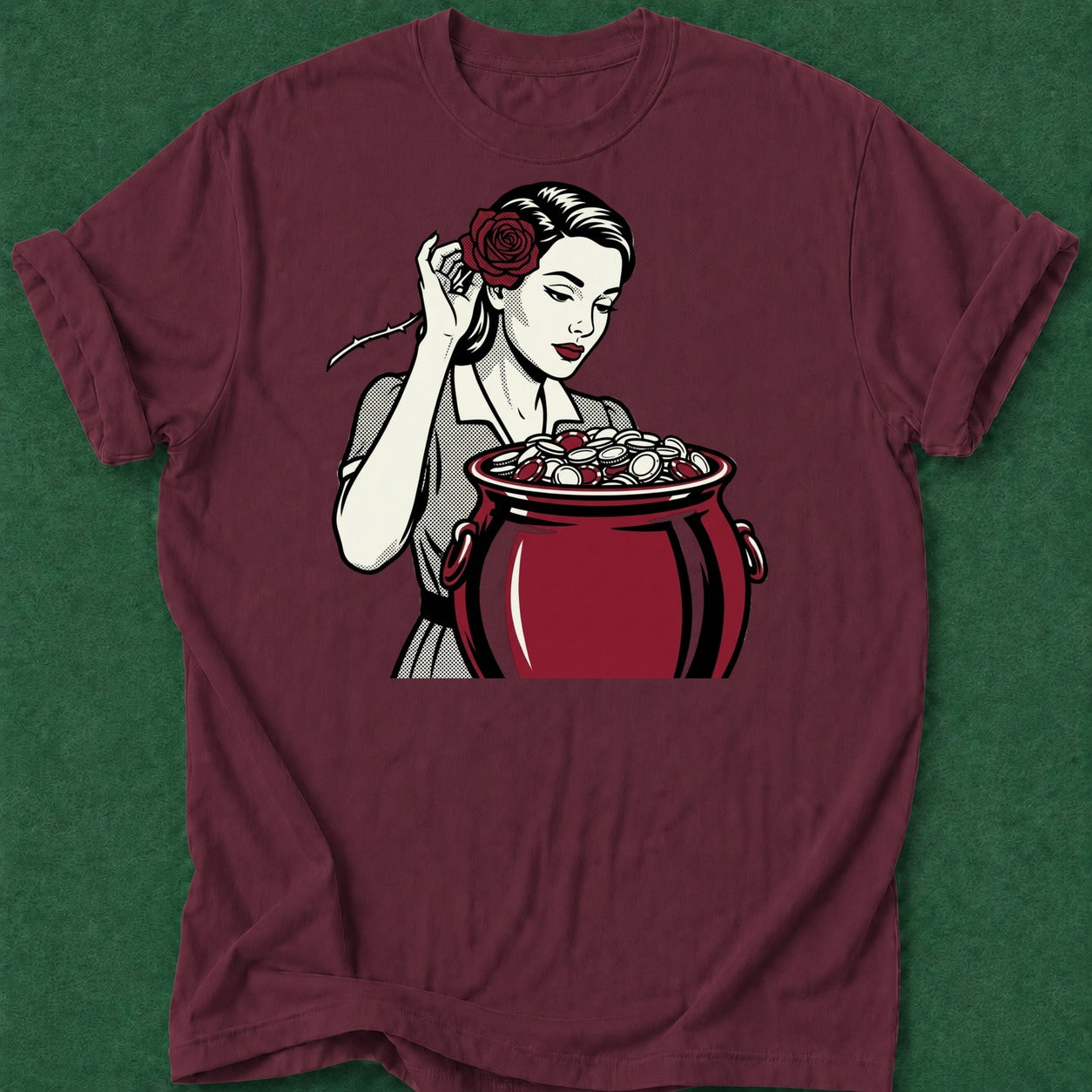 Dead Read Pot of Chips T-Shirt poker t-shirt design, female poker player, poker gift, card player gift, casino night apparel