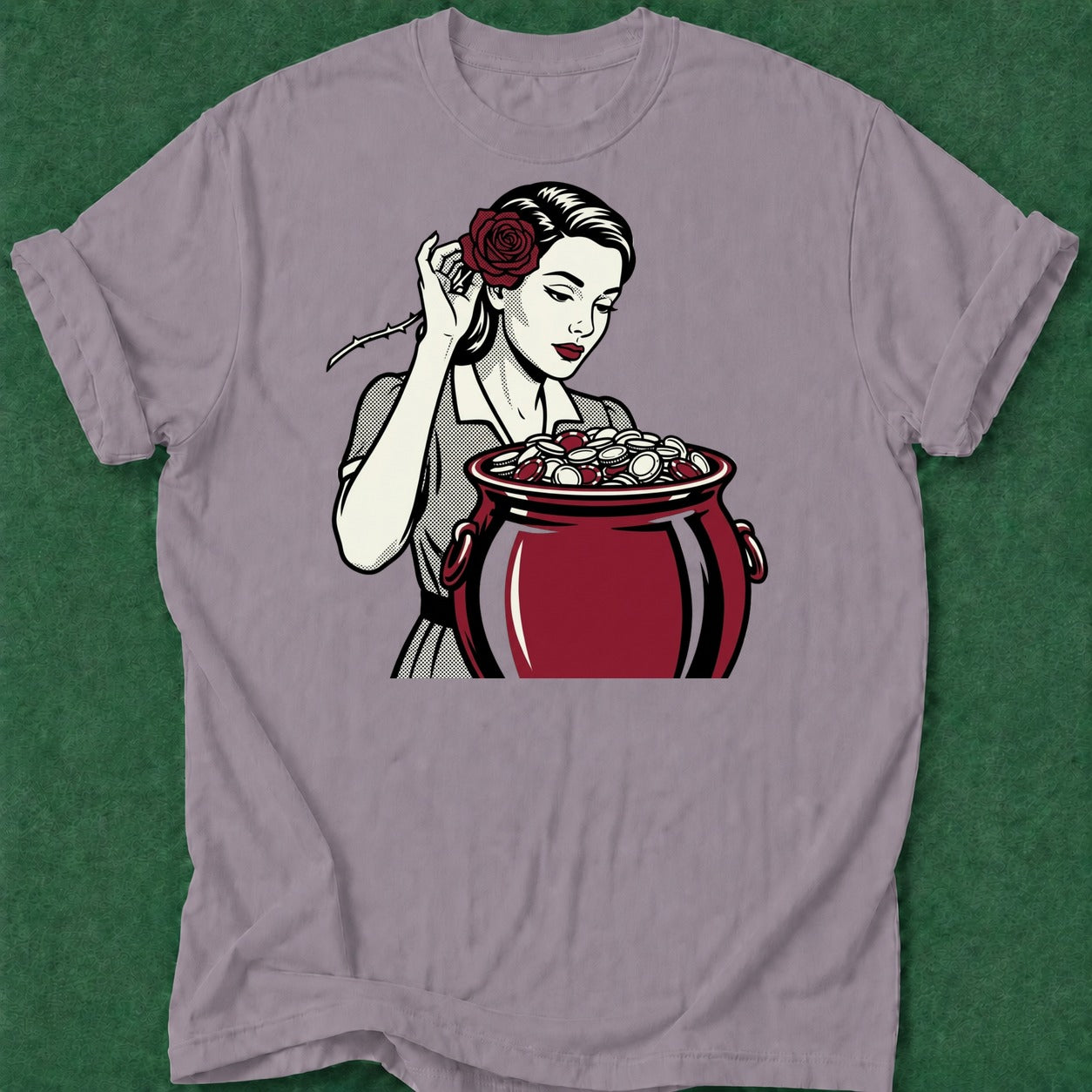 Dead Read Pot of Chips T-Shirt poker t-shirt design, female poker player, poker gift, card player gift, casino night apparel