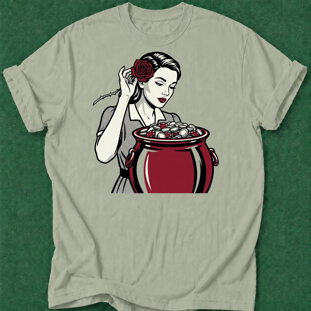Dead Read Pot of Chips T-Shirt poker t-shirt design, female poker player, poker gift, card player gift, casino night apparel