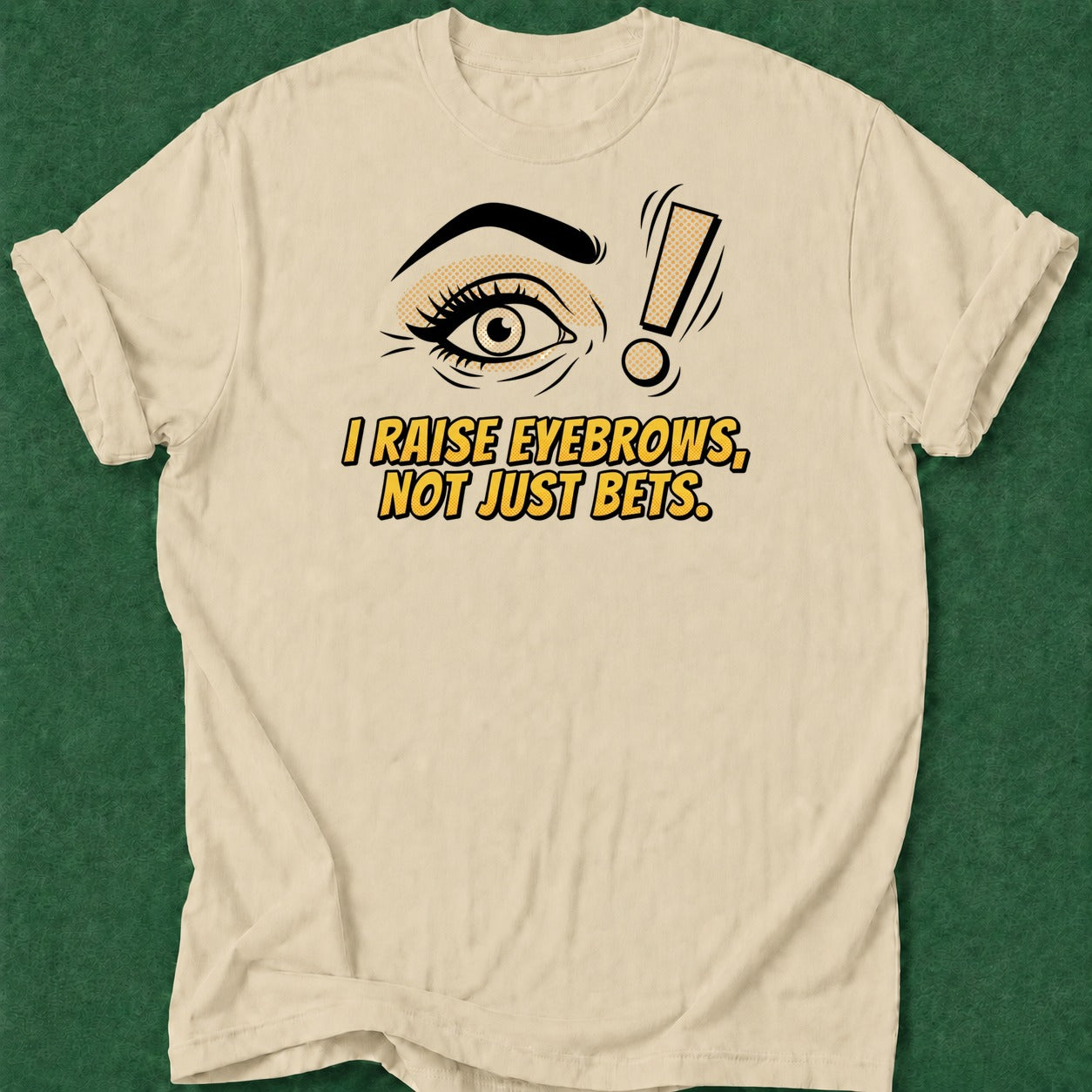 Dead Read Raise Eyebrows T-Shirts poker t-shirt design, female poker player, card shark, card player gift, hold em apparel