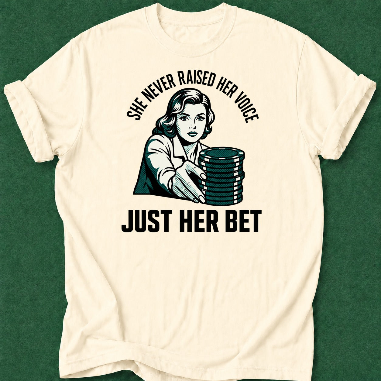 Dead Read Raised Her Bet T-Shirt poker t-shirt design, fortune, poker gift, dry humor tee, poker humor apparel