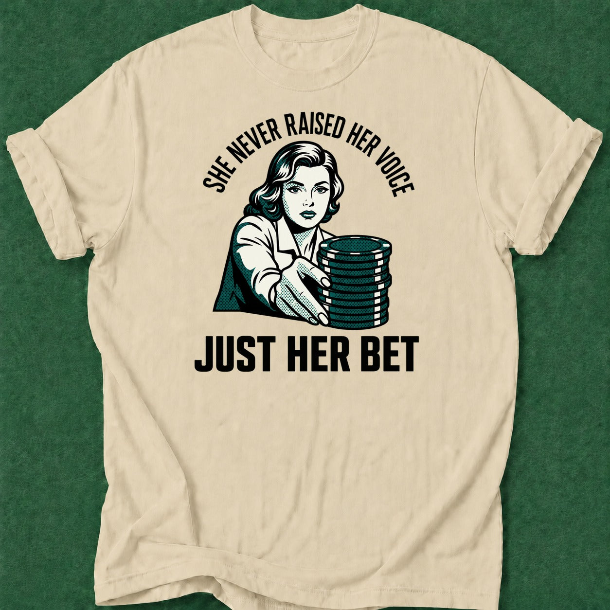 Dead Read Raised Her Bet T-Shirt poker t-shirt design, fortune, poker gift, dry humor tee, poker humor apparel