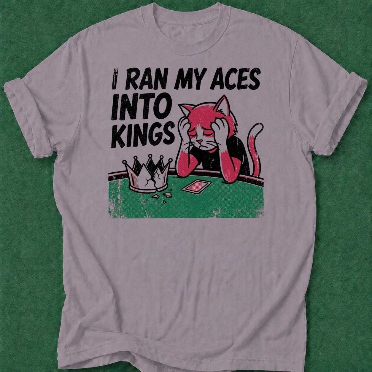 Dead Read Ran My Aces into Kings T-Shirt poker t-shirt design, gambling gift, poker gift, cash game, GTO apparel