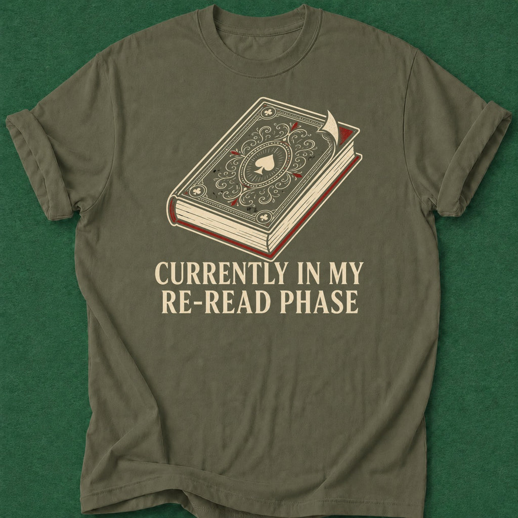Dead Read Re-Read T-Shirt poker t-shirt design, grinder, hold em, tournament poker, dry humor tee apparel